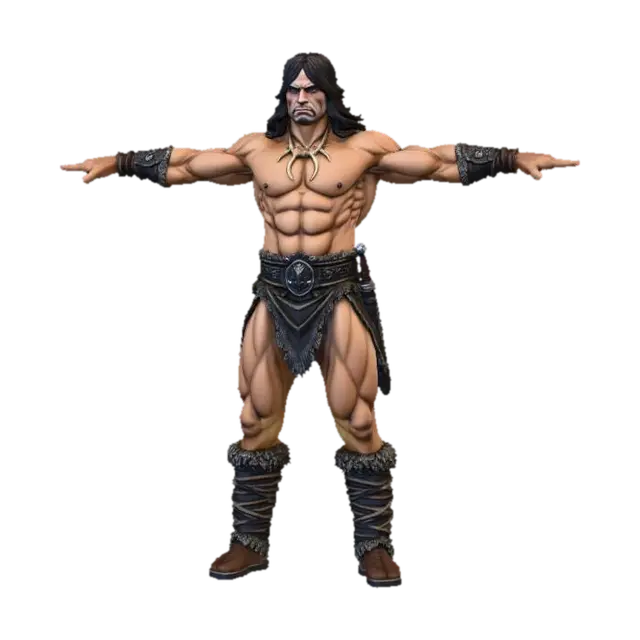 Warrior Pose - Movement 3D model, vytvořený pomocí AI