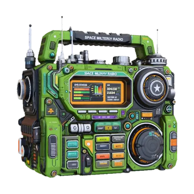 Modello 3D military radio, generato dall’IA