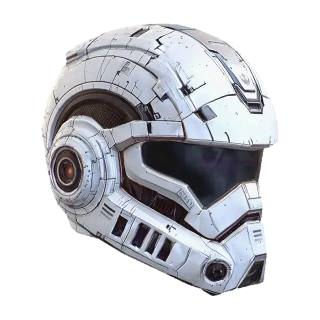 Cosmic Sentinel Helmet - Low 3D model, vytvořený pomocí AI