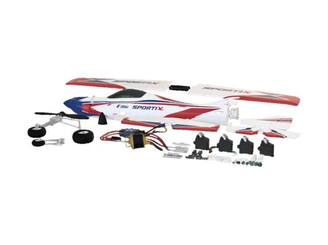 Sportix E-lite RC airplane kit - Elite 3D model, vytvořený pomocí AI