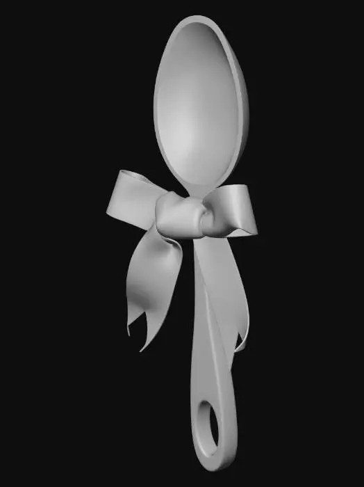 3D model for Ribboned Wooden Spoon
