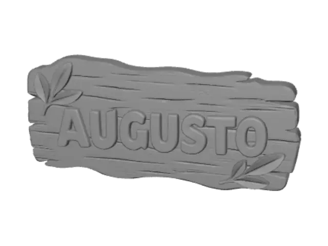 3D model for Augusto on a Wooden Sign