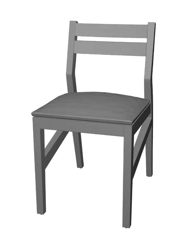 3D model for Cushioned Oak Chair