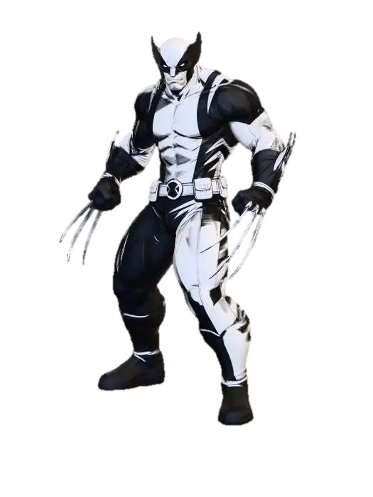 Wolverine 3D model, vytvořený pomocí AI