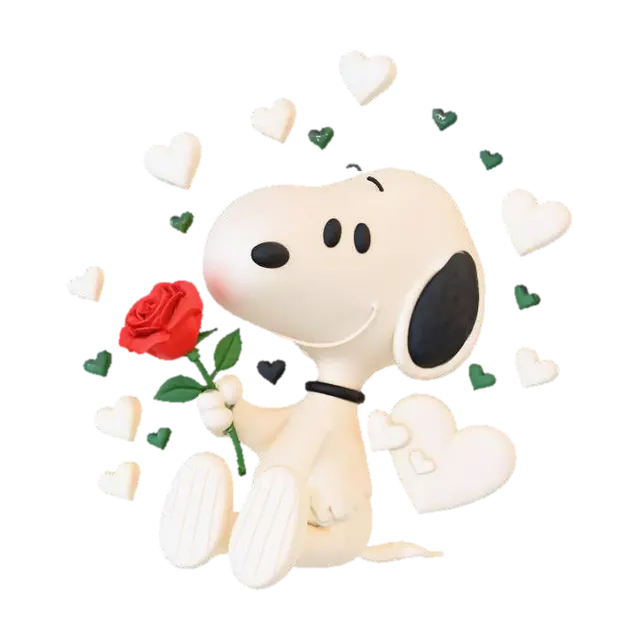 Snoopy 3D model, vytvořený pomocí AI
