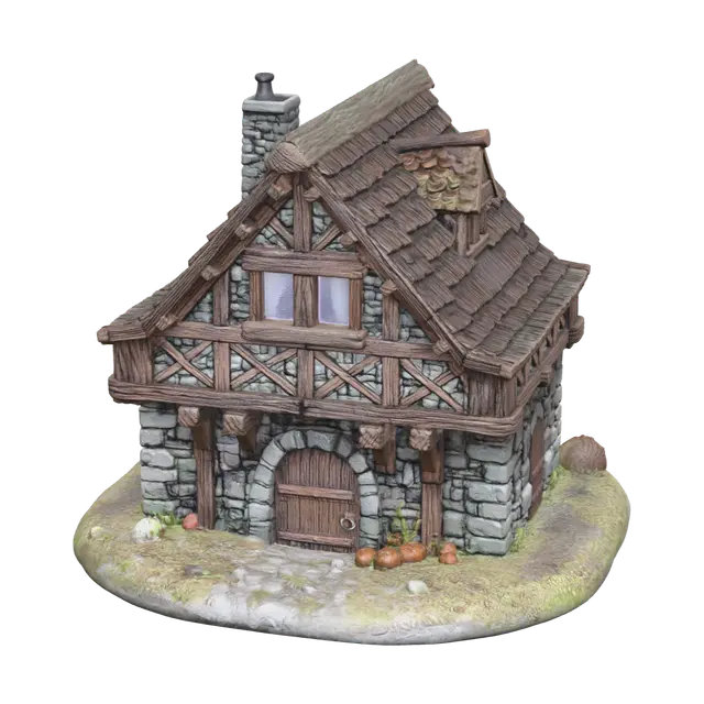 Fantasy Medieval City - Streets 3D model, vytvořený pomocí AI
