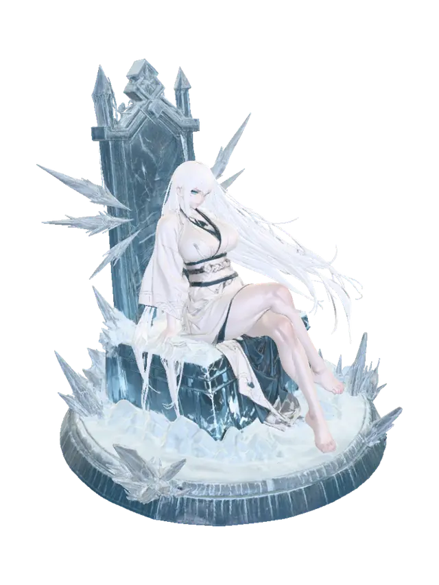 The Witch of the North - Glacial 3D model, vytvořený pomocí AI