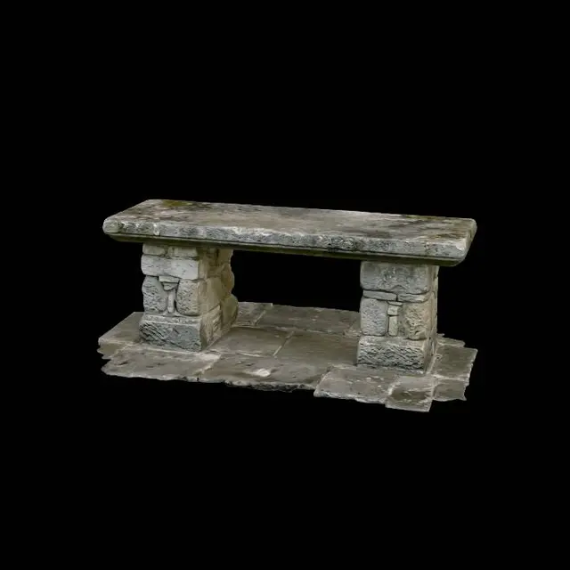 3D model for Stone bench
