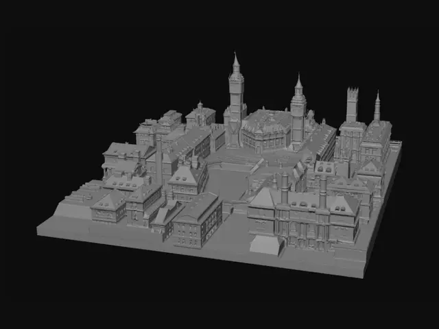 3D model for Make a giant 20 x 20km victoria ear london town and make it as gloomy and depressing and polluted as possible and no people
