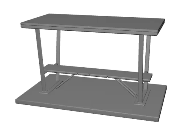 3D model for Teal Shelter Bench
