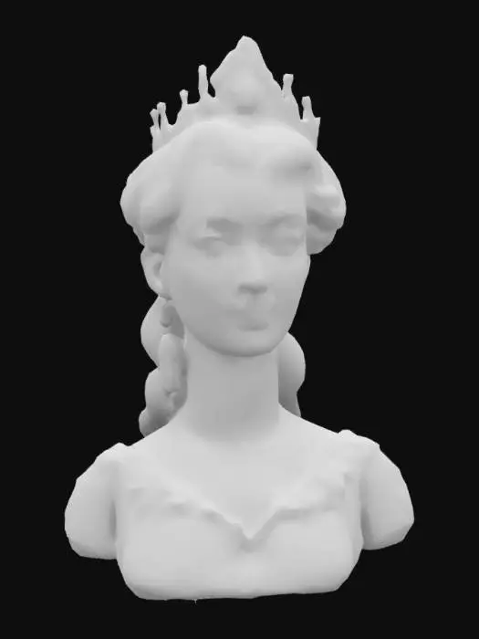 3D model for Kaiserin Sissi head portrait, ultra realiste