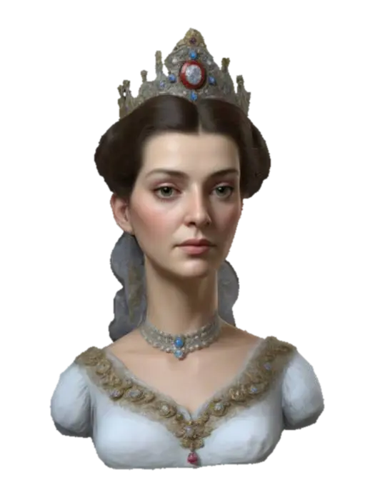 3D model for Kaiserin Sissi head portrait, ultra realiste
