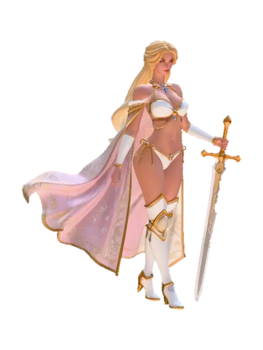 Aurora Dawnblade 3D model, vytvořený pomocí AI