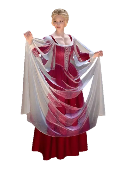 Crimson Veil - Cloaked 3D model, vytvořený pomocí AI