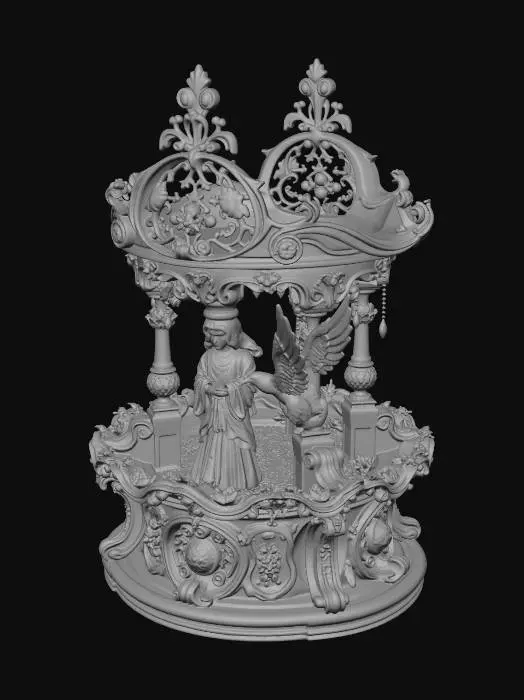 3D model for Rococo Crown of Gold and Dove