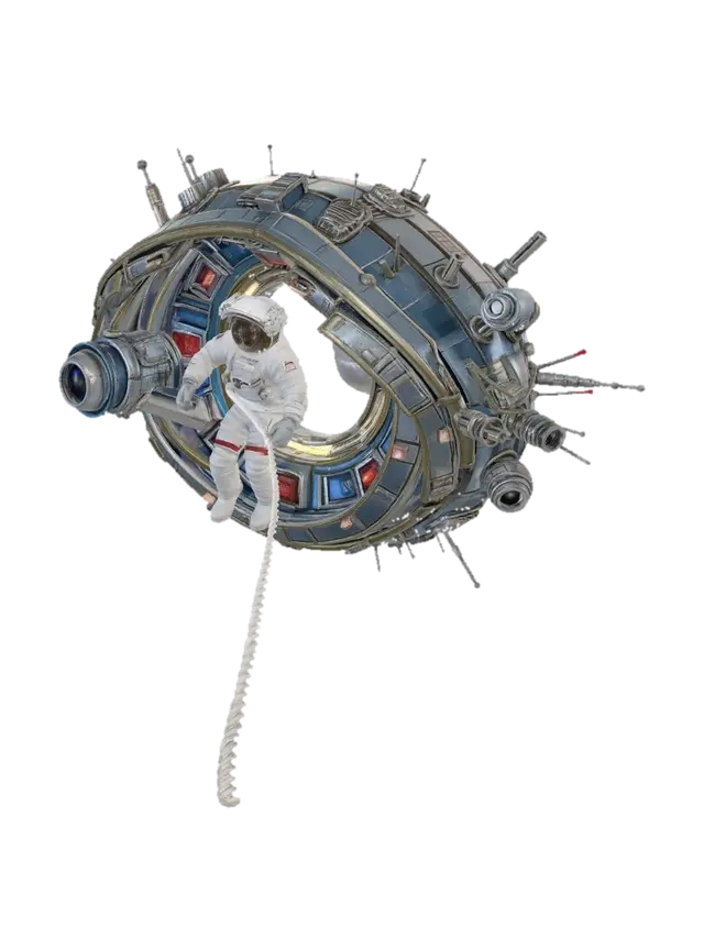Tethered Odyssey 3D model, vytvořený pomocí AI