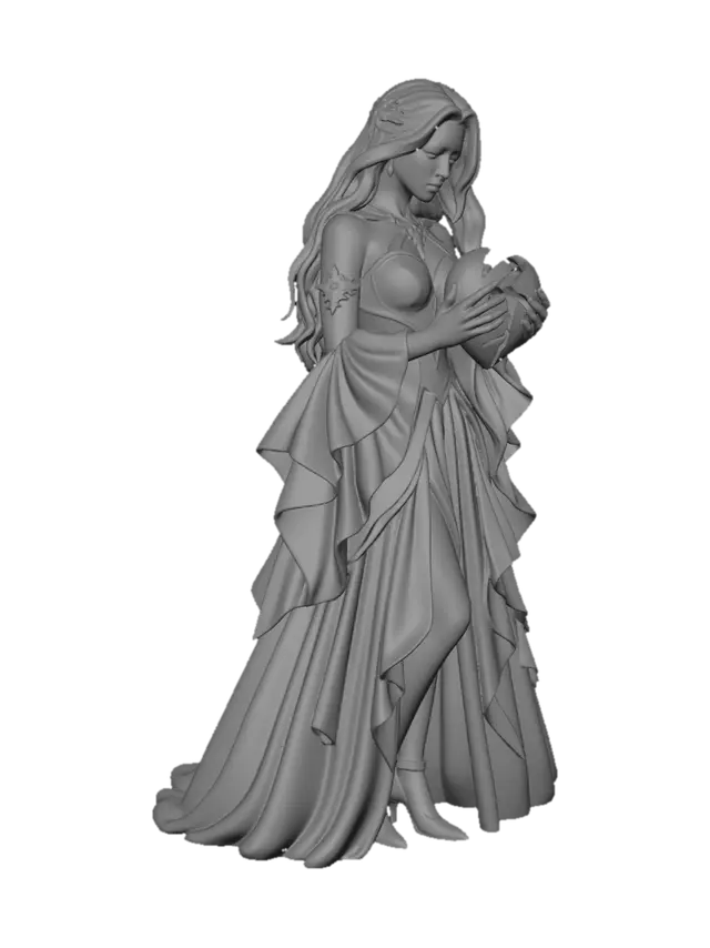 3D model for Broken Heart in a Blue Gown