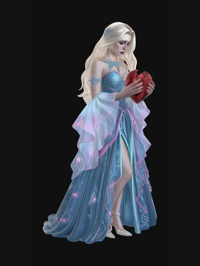 3D model for Broken Heart in a Blue Gown