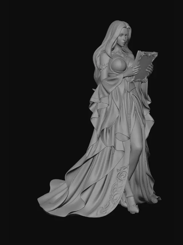 3D model for Moonlit Scroll