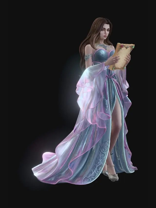 3D model for Moonlit Scroll