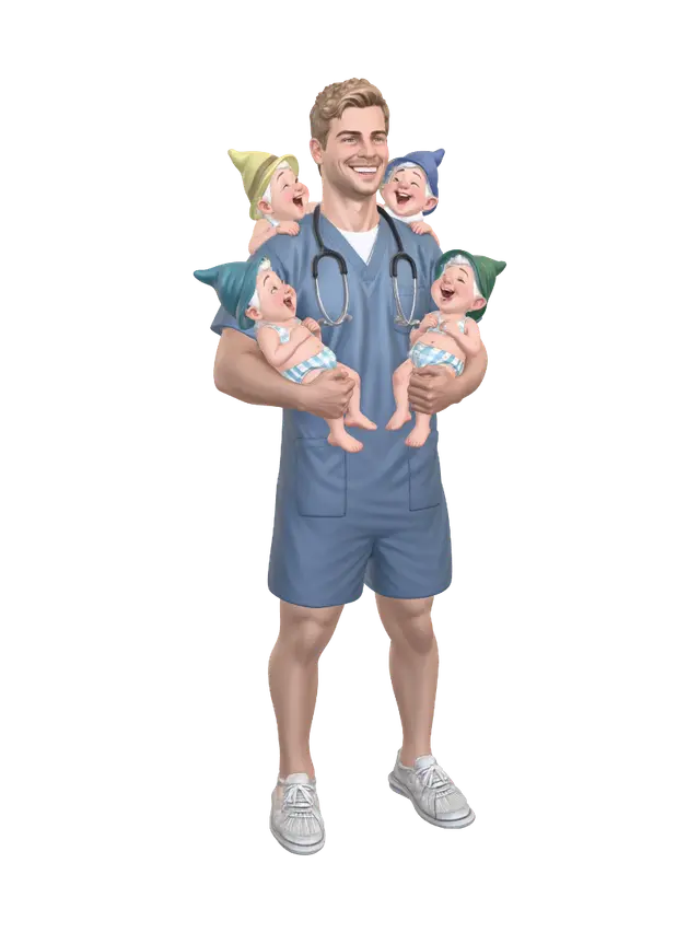 Dr. Hanniballuddei - Sprites 3D model, vytvořený pomocí AI