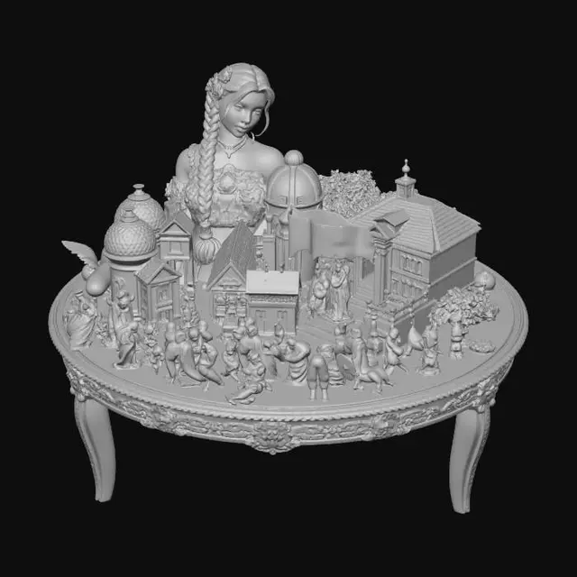 3D model for Queen of the Miniature City