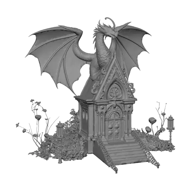 3D model for Dragon Over the Golden Shrine