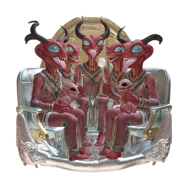 Aliens Among Us - Conclave 3D model, vytvořený pomocí AI