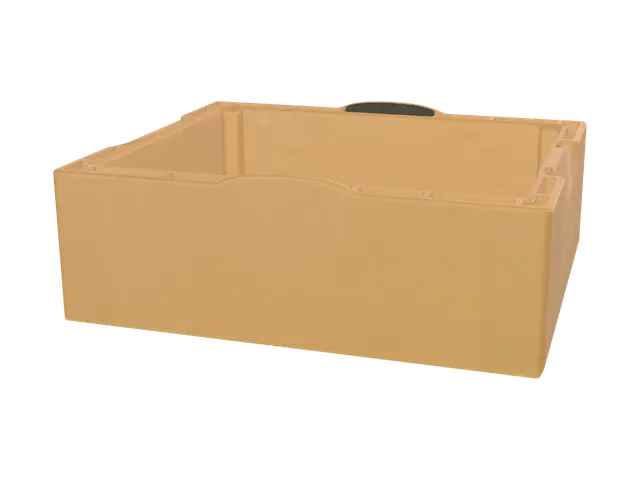 3D model for Yellow Plastic Crate