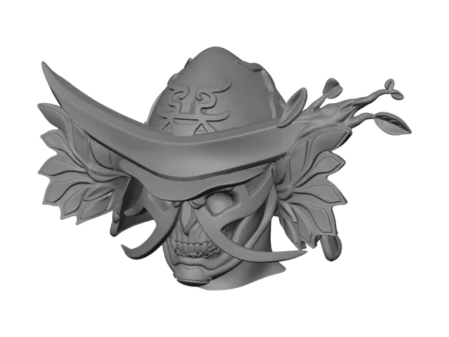 3D model for Leafbound Samurai Skull