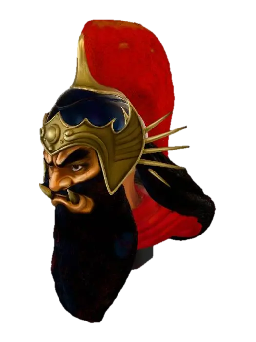 Warrior's Vigilance 3D model, vytvořený pomocí AI