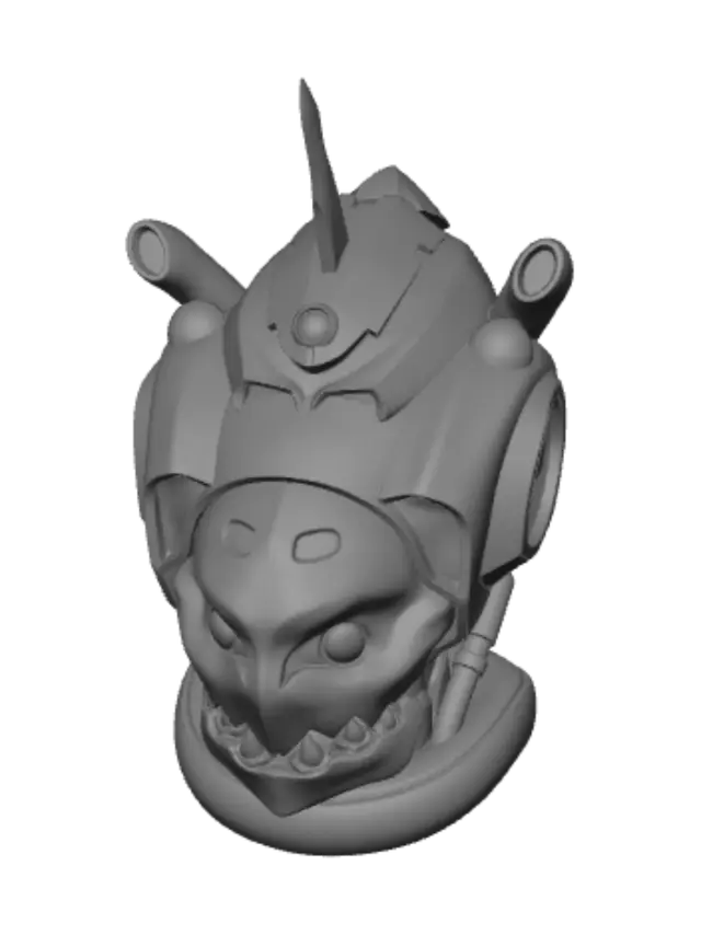 3D model for Mecha Skull Helmet