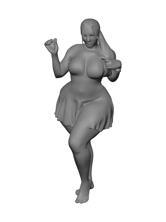 3D model for Crimson Striped Halter Romper