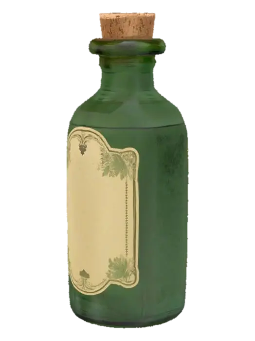 Antique Elixir Bottle 3D model, vytvořený pomocí AI