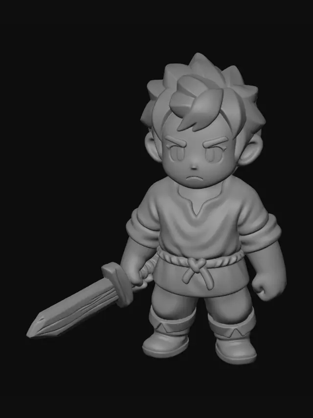 3D model for Young Swordsman