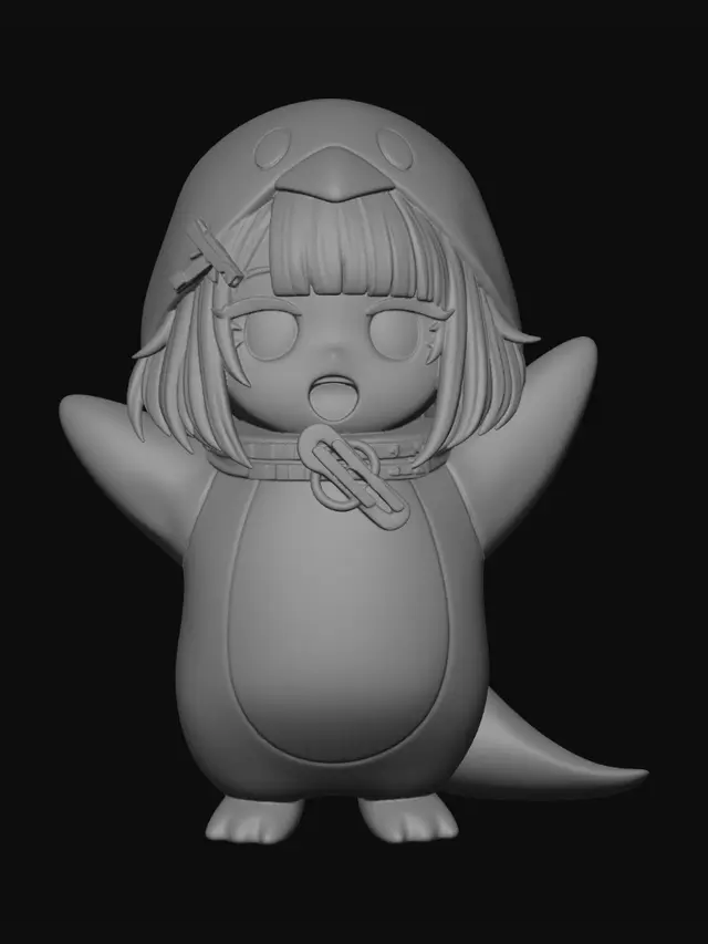 3D model for Chibi Penguin Hoodie