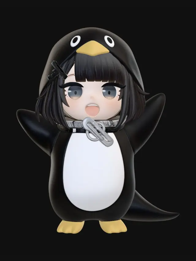 3D model for Chibi Penguin Hoodie