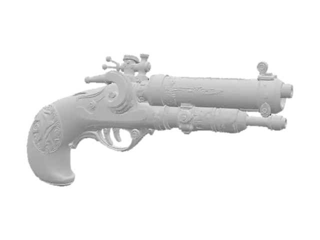 3D model for Steampunk pistol