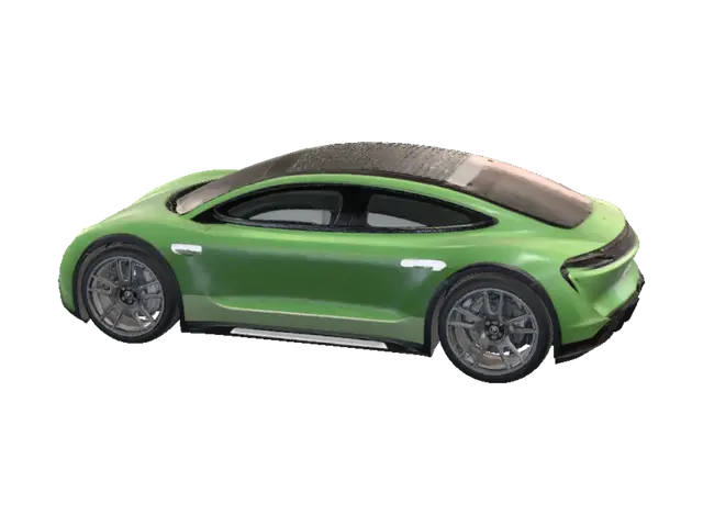 Porsche Taycan 4S Cross Turismo, highly detailed - Ev 3D model, vytvořený pomocí AI