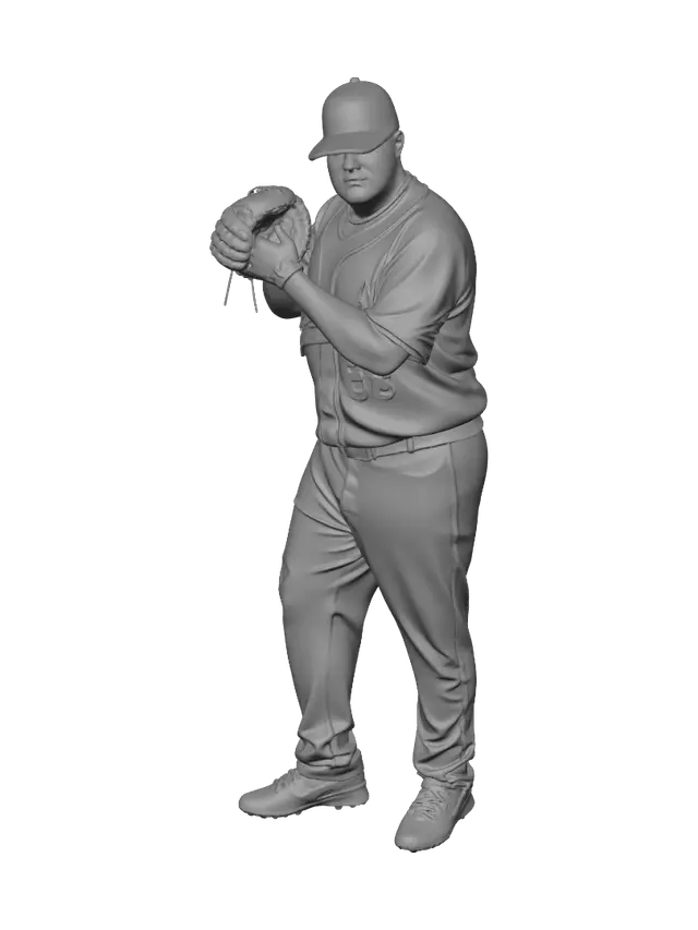 3D model for Pitcher in White Uniform on the Mound