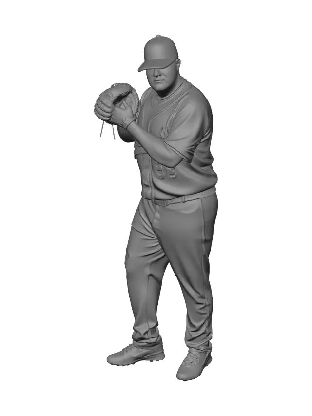 3D model for Pitcher in White Uniform on the Mound