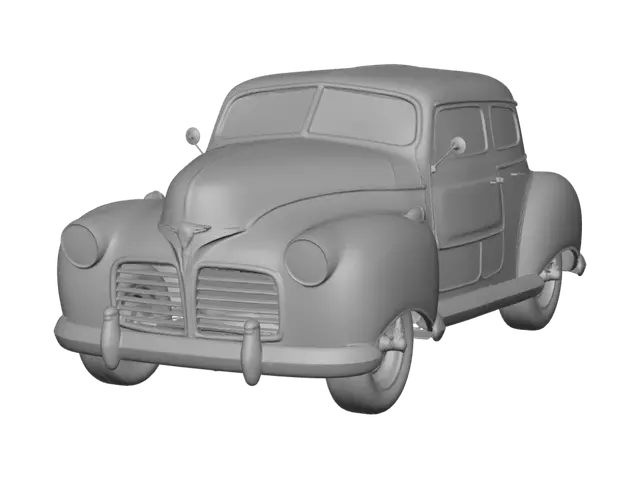 3D model for eski zamanlara ayit bir sarı otomobil yap