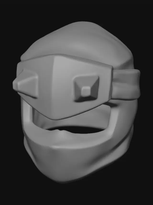 3D model for Black helmet with red goggles