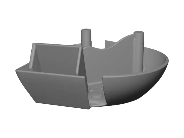 3D model for Two-Peg White Plastic Cap