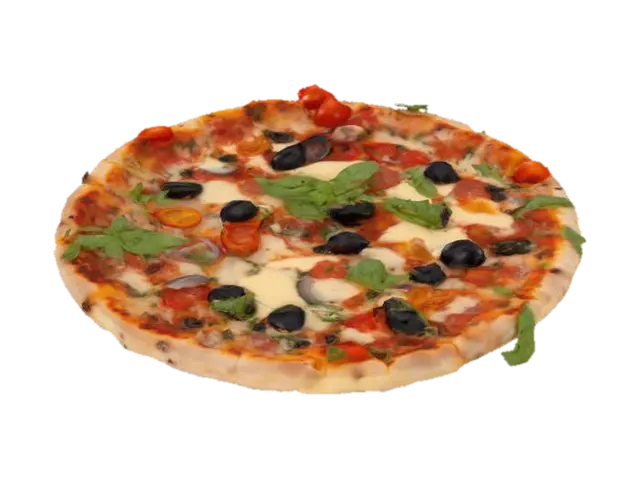 Vegan Pizza - Dinner 3D model, vytvořený pomocí AI