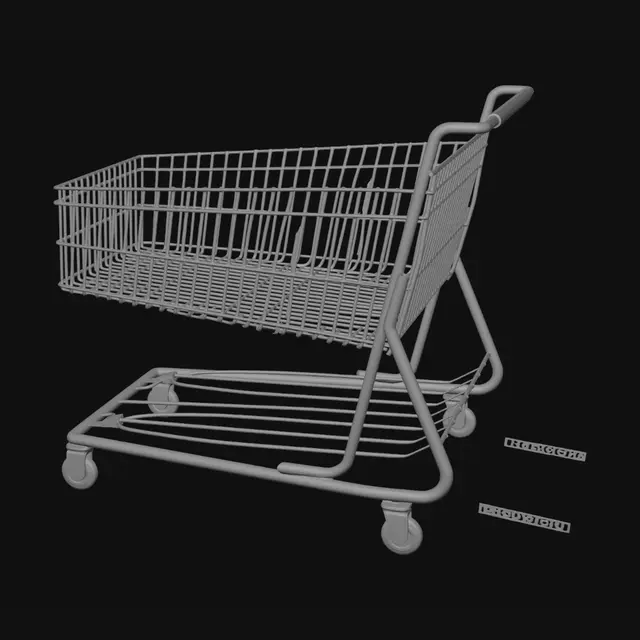 3D model for Wireframe Shopping Cart