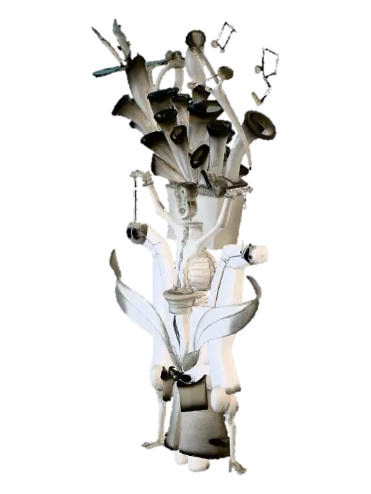 Surreal musicians - Imaginative 3D model, vytvořený pomocí AI