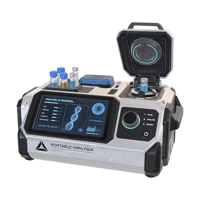 Portable Analyser - Analyzer 3D model, vytvořený pomocí AI