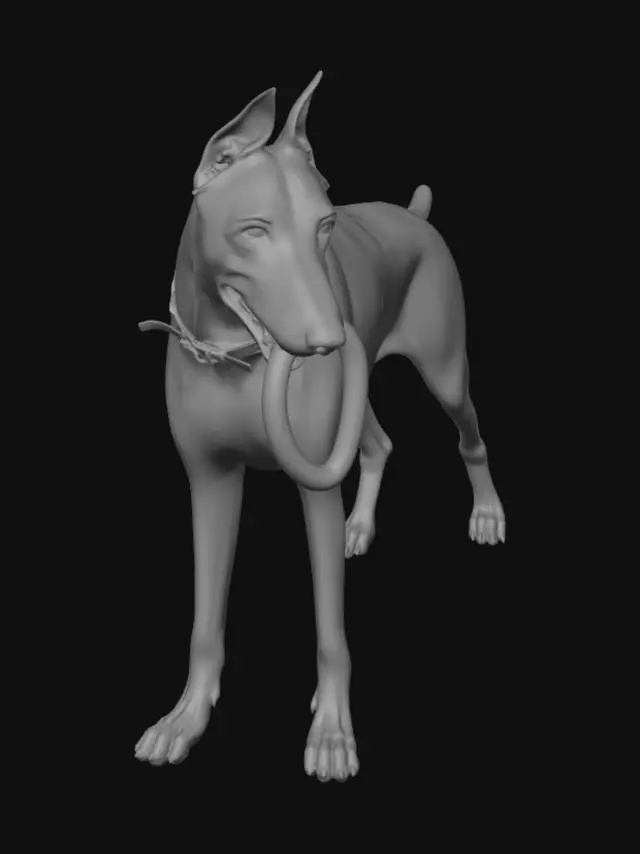 3D model for Doberman in the Meadow