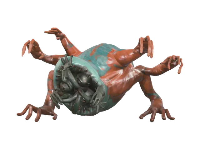 Poppy Playtime Doey 3D model, AI generated